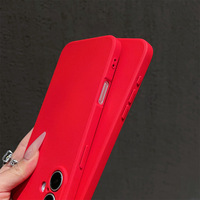 Coque de téléphone en silicone liquide antichoc rouge Nouvel An, motif cube de Rubik, compatible avec iPhone 17 Pro Max