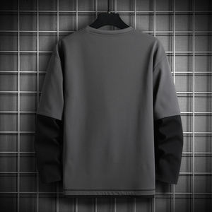 Suéter de primavera y otoño para hombre, camiseta holgada con cuello redondo, tendencia americana, moda de primavera, transpirable y cómoda, atractiva - Product Image 3