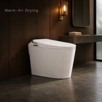 Toilettes intelligentes automatiques pour salle de bain avec bidet intégré, monobloc allongé, chasse d'eau par capteur, télécommande, siège chauffant, céramique