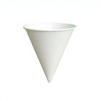 Gobelet conique jetable à paroi simple pour crème glacée, 5 oz, en papier blanc, avec revêtement PE ciré, qualité alimentaire, marque Brest, pour eau potable en aéroport
