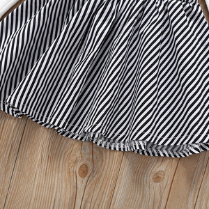 Vente en gros d'usine, nouvelle mode été 2021, robe pour fille à manches longues, style patchwork, rayée - Product Image 6