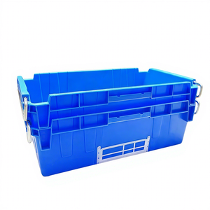 Boîte solide en plastique empilable perforée et emboîtable pour <span class=keywords><strong>le</strong></span> stockage et la distribution en magasin et en entrepôt de supermarché - Product Image 1