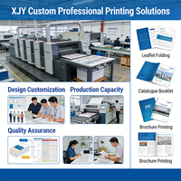 Service d'impression de brochures pliées en trois et de dépliants personnalisés XJY, livrets en papier mat et manuels d'instructions pour la promotion des entreprises