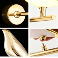 Lampe murale LED créative et tendance à commande par interrupteur, thème oiseaux, pour chambre, balcon et escalier
