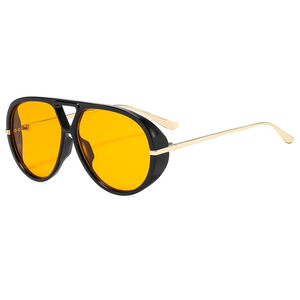 แว่นกันแดด UV400 ยอดนิยมสำหรับผู้ชายและผู้หญิง แฟชั่นใหม่ กรอบโลหะ เหมาะสำหรับวันพักผ่อนที่ชายหาด - Product Image 2