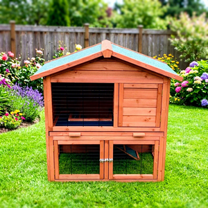 SDR009-T Luxury Modern Wooden Pet House Horizontal <b>Sliding</b> Closure Eco-Friendly All Seasons Indoor/Outdoor Use - Product Image 1
