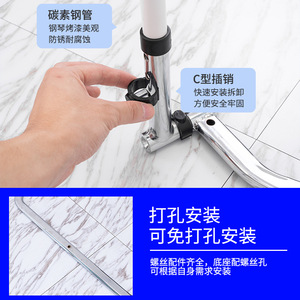 Bedside Handrails For Elderly Foldable Steel Assistive Device With <b>Storage</b> Bag For Home Safety Support - Product Image 5