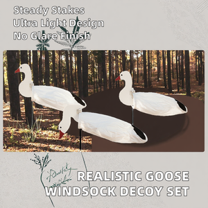 Gänse-Attrappen EVA Realistische Jagd-Windsack-Attrappen Set Stabile Bodenpfähle Antireflektierende Matte Körper 12 Stück auf Lager - Product Image 4