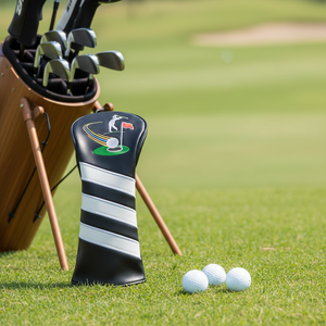 Housse de tête de club de <span class=keywords><strong>golf</strong></span> portable en cuir PU durable avec fermeture magnétique, broderie personnalisée de qualité supérieure pour hommes et femmes - Product Image 5