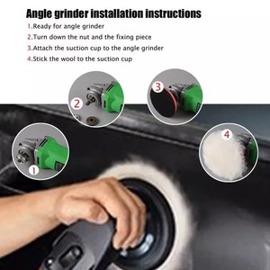 6 cái 6 inch len đánh bóng Buffing Pad đánh bóng Buffing Wheel cho khoan Đệm tập tin đính kèm với M14 khoan Bộ chuyển đổi - Product Image 2