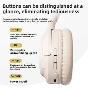 WESDAR Brand Bt 5.3 אוזניות אלחוטיות 40mm Driver TF Card רדיו FM LED אור 10H זמן משחק קל משקל אוזניות נסיעות למשחקים - Product Image 3