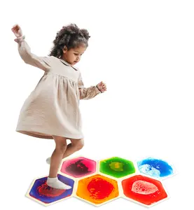 Tapete líquido decorativo para crianças, esteira de decoração interior cheia de piso em vinil pvc, telha de dança para bebês