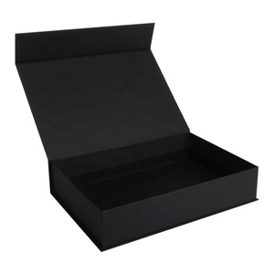 Custom rigid black magnetic packaging box for packaging tea /essential oil /hair / watch /pen