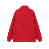 Sweat-shirt décontracté à col montant et fermeture éclair intégrale, coupe ample, avec fermeture éclair à double curseur, 300G, unisexe, en molleton mélangé de coton, veste d'automne