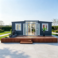 Villa préfabriquée moderne extensible en conteneur, maison mobile en acier galvanisé, entièrement finie, maison modulaire extensible