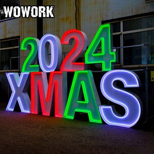 <span class=keywords><strong>2025</strong></span> Wowork 3ft 4ft 5ft 100cm 120cm lớn lớn Neon marquee thư Nguồn cung cấp đám cưới trang trí cho sự kiện sân khấu đám cưới Backdrop - Product Image 3