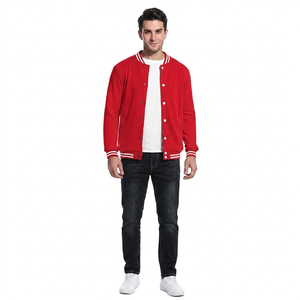 Chaqueta Varsity de Invierno Personalizada para Hombre, 100% Algodón, Cuello Alto, Cierre de Botones, Tela de Lona Acolchada, Transpirable, Larga - Product Image 1