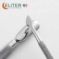 Eliter Fournisseur en gros d'outils de beauté Poussoir à cuticules en acier inoxydable Outils de manucure Poussoir à cuticules pour ongles