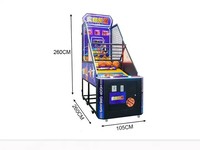 Machine de jeu d'arcade de basket-ball à pièces Machine de tir de basket-ball de rue électronique