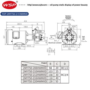 Cutting <b>Fluid</b> Machine High-Pressure Water <b>Pump</b> TOP-208HWM Machining Center Cooling TOP-212HWM-VD China High-Pressure Water <b>Pump</b> - Product Image 2