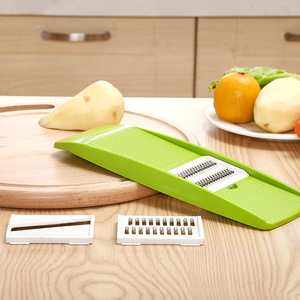 Trancheuse multifonction en acier inoxydable avec 3 lames, trancheuse à légumes, trancheuse à julienne de pommes de terre - Product Image 4