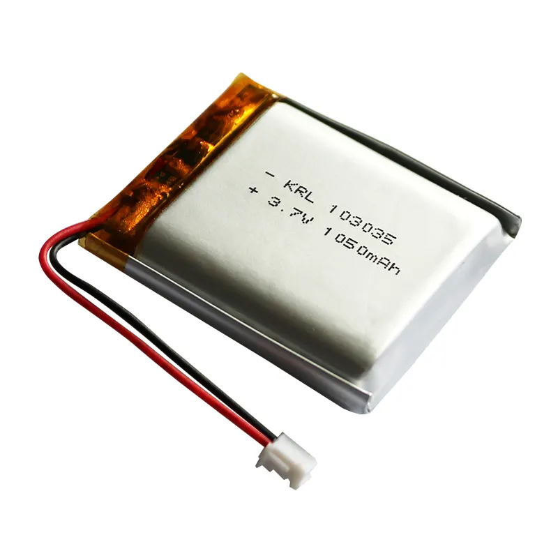 Baterai Polimer Lithium 3.7V Tahan Suhu Tinggi 103035 Baterai Li-ion 1050 Mah Sel Baterai Lipo untuk Headset Bluetooth