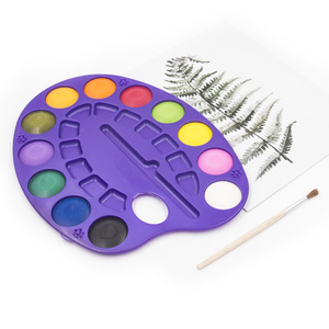 12 couleurs artiste aquarelle peinture ensemble avec pinceau sec solide <span class=keywords><strong>Gouache</strong></span> pour enfants papier dessin - Product Image 3