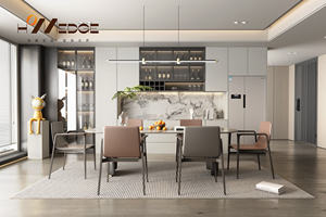 Buffet moderne simple de luxe en bois massif <span class=keywords><strong>casier</strong></span> de stockage de <span class=keywords><strong>vin</strong></span> intégré armoire <span class=keywords><strong>murale</strong></span> classique pour salle à manger maison salon - Product Image 4