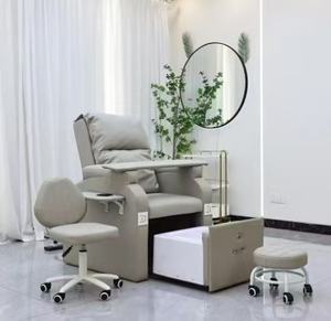 Chaise de pédicure sans plomberie avec cuvette intégrée, équipement de spa pour ongles, fauteuils et bassin de pédicure, vente en gros - Product Image 1