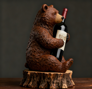 Porte-bouteille <span class=keywords><strong>de</strong></span> <span class=keywords><strong>vin</strong></span> créatif OEM <span class=keywords><strong>de</strong></span> Offre Spéciale, résine peinte à la main avec base en bois, décor <span class=keywords><strong>de</strong></span> bar à la maison pour présentation <span class=keywords><strong>de</strong></span> table - Product Image 4