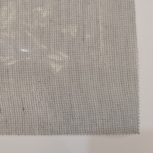 Tenda trasparente grigio chiaro in finto lino solido - Product Image 6