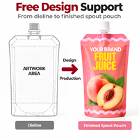 Sachet Doypack personnalisé anti-fuite, autoportant, avec bec verseur, à fermeture éclair, en feuille d'aluminium laminée de qualité alimentaire, pour chewing-gum