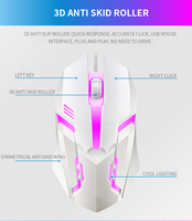 Set Kombo Keyboard dan Mouse Gaming mekanis berkabel G21B, dengan lampu latar LED keren