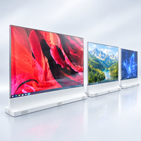 Écran d'affichage intelligent transparent OLED de 55 pouces pour table de bureau, affiche numérique de vente au détail, écran commercial 2K tactile, CMS SDK personnalisé OEM ODM