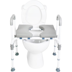 Asiento Elevador para Inodoro KMINA K30035, Silla de Inodoro con Asiento Ajustable (3 en 1) para Adultos, Blanco - Product Image 1