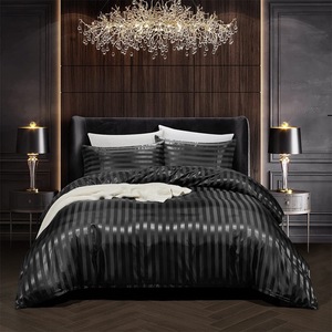 Vàng sang trọng sateen Duvet coversatin tấm ga trải giường Jacquard Duvet cover <span class=keywords><strong>Twin</strong></span> Nữ Hoàng bộ đồ giường Bộ Duvet cover <span class=keywords><strong>Set</strong></span> - Product Image 5