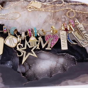 Personalized nel kişiselleştirilmiş charms 925 gümüş birthstone gökkuşağı kolye özel kolye - Product Image 6