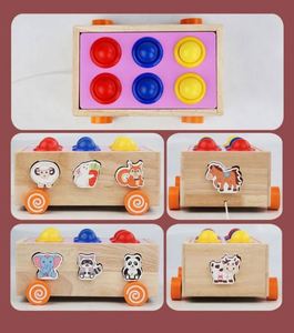 Juego de Bloques de Madera Montessori con Ruedas para Niños y Niñas, Cubo de Actividades 3 en 1 - Product Image 2