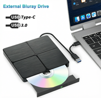 Offerta Speciale: Unità Blu-ray Esterna USB 3.0 Type-C, Masterizzatore Blu-ray Portatile Plug & Play, Lettore/Scrittore BD DVD CD per PC, Vendita all'Ingrosso