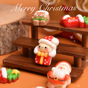 Cabujón plano de resina con diseño navideño de dibujos animados para la fabricación de joyas DIY, horquillas, decoración de fundas de teléfono y accesorios - Product Image 3