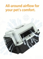 Cage de transport pour animaux de compagnie de luxe, grande, haute et robuste, en plastique, avec plateau, sur roulettes, pour chiens et chats, transport aérien, DEM/DOM disponible