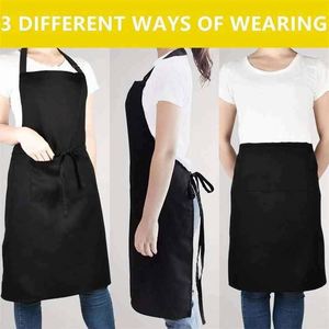 <b>Apron</b> Custom Logo Black White Pink Restaurant Waiter Waitress Cotton <b>Apron</b> BBQ Cook Chef <b>Kitchen</b> <b>Apron</b> for Women Men with Pocket - Product Image 2
