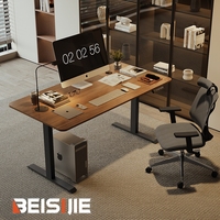 BEISIJIE Jambe de table réglable en hauteur Double moteur Table de jeu d'ordinateur de bureau debout de 70.8 pouces