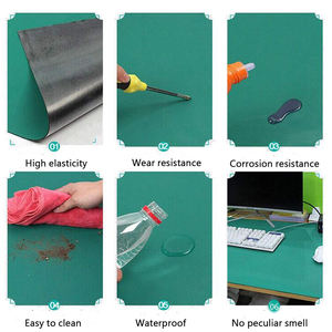 حصيرة أرضية مضادة للتعب خضراء مستصلحة سميكة مخصصة ، منضدة عمل مضادة للانزلاق بطبقتين ، حصيرة ESD مضادة للساكنة - Product Image 2