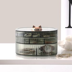 Boîte à bijoux, boîte <span class=keywords><strong>de</strong></span> rangement à bijoux en acrylique à 3 niveaux avec poignée pour femmes et filles, boîte <span class=keywords><strong>de</strong></span> rangement pour maquillage - Product Image 1