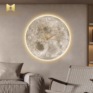 Horloge créative post-moderne, décoration artistique pour salon, lampe <span class=keywords><strong>murale</strong></span> nordique simple en cristal et porcelaine, lampe <span class=keywords><strong>murale</strong></span> LED pour chambre à coucher - Product Image 3