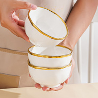 Ensemble de bols et assiettes en porcelaine de luxe nordique, design moderne, cadeau d'affaires, vaisselle pour 2 à 8 personnes, comprenant des bols à soupe/riz