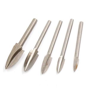 Steel Engraving Bits 3mm Wood Milling Cutter Tool Carving 3/4/5/6/8mm Rotary Burrs Bit Woodworking