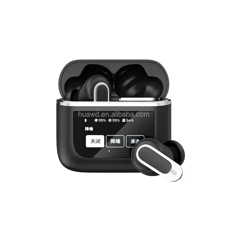 V8 Pro ENC TWS Fones de ouvido sem fio com som de alta fidelidade ANC, controle de tela sensível ao toque e redução de ruído, indicador de bateria JL, fone de ouvido sem fio
