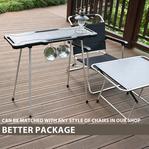Conjunto de Mesa y Sillas Plegables Ajustables, Mesa de Picnic Portátil, para Playa, Camping, Sala de Estar, Almacén - Product Image 3